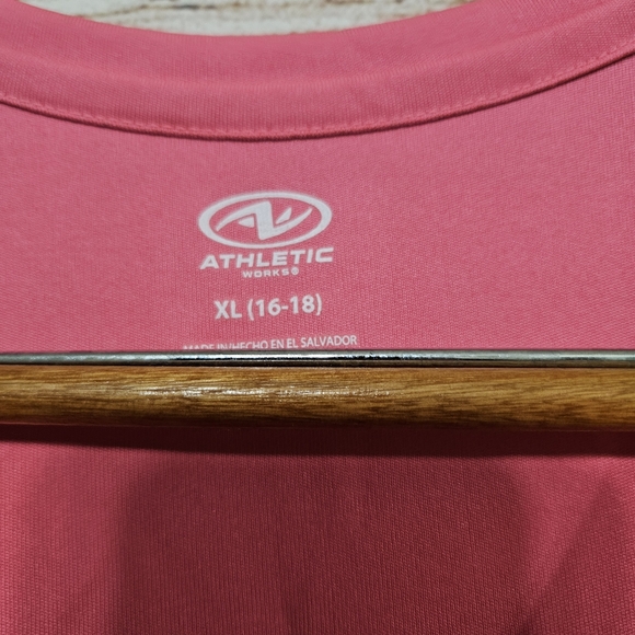 💟 Athletic Works Racerback Workout Tank Pink XL 16-18 - Picture 4 of 6